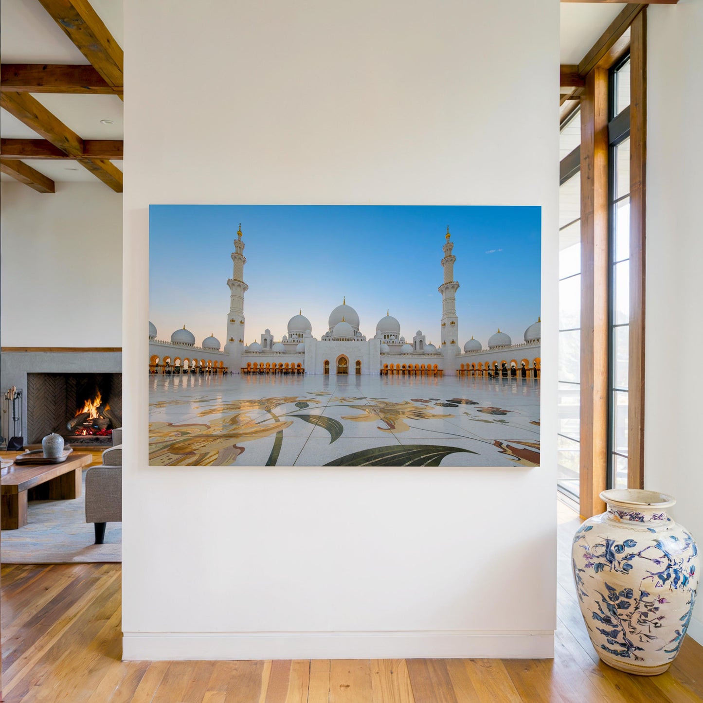 Sheikh Zayed Grand Mosque Canvas, Abu Dhabi Canvas Print, Islamic Architecture Decor, UAE Mosque Art, Mosque Canvas, Islamic Wall Art