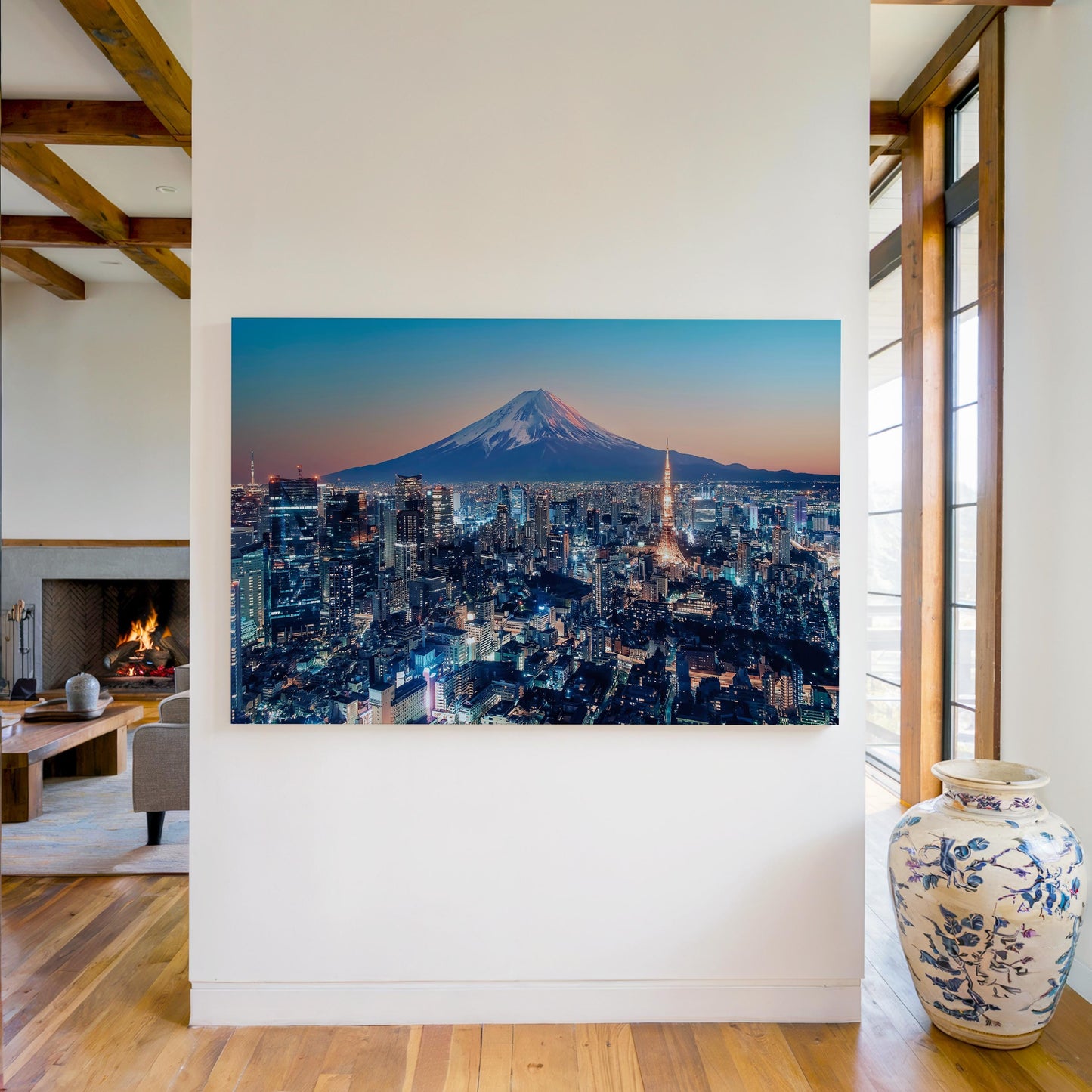Tokyo Skyline Sunset Canvas, Japan Cityscape Wall Art, Modern Tokyo Wall Decor, Urban Sunset Canvas Print, Japanese City Wall Art