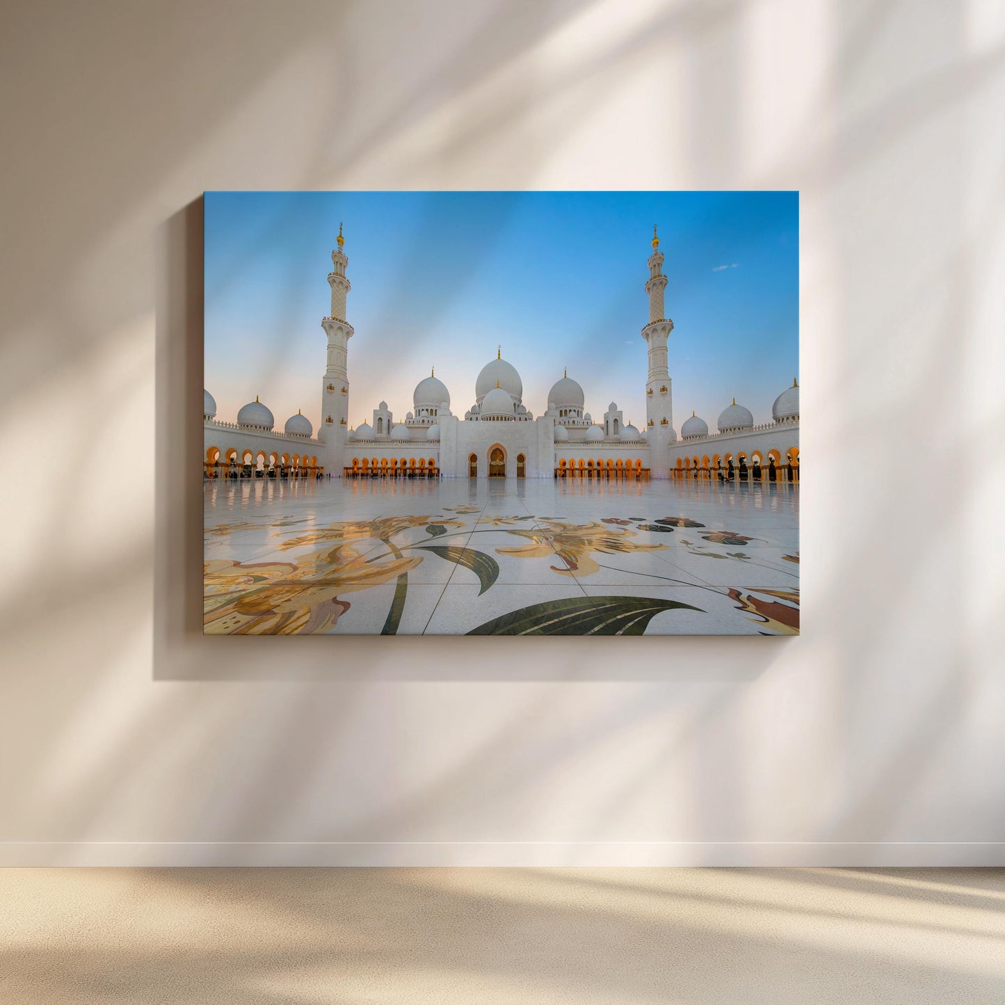 Sheikh Zayed Grand Mosque Canvas, Abu Dhabi Canvas Print, Islamic Architecture Decor, UAE Mosque Art, Mosque Canvas, Islamic Wall Art