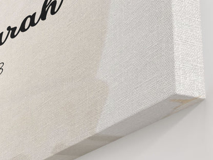 Personalised Islamic artwork for couples, featuring unique Arabic calligraphy and meaningful Quran verse. Ideal wedding or anniversary gift.