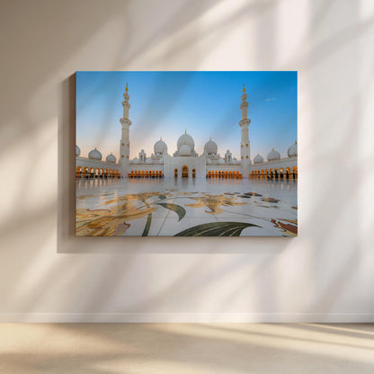Sheikh Zayed Grand Mosque Canvas, Abu Dhabi Canvas Print, Islamic Architecture Decor, UAE Mosque Art, Mosque Canvas, Islamic Wall Art